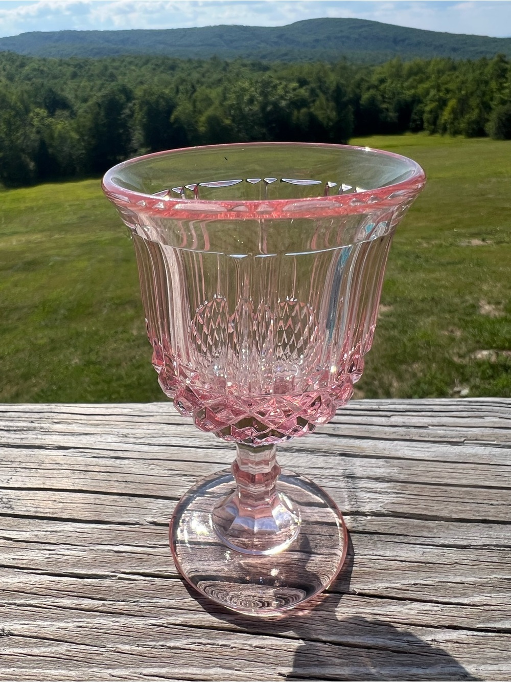Vintage LG Wright Pink Cordial Shot Glass
